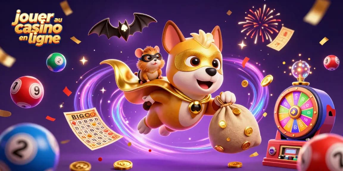 Jouez au casino en ligne avec des super-héros animés entourés de loteries et de gains!