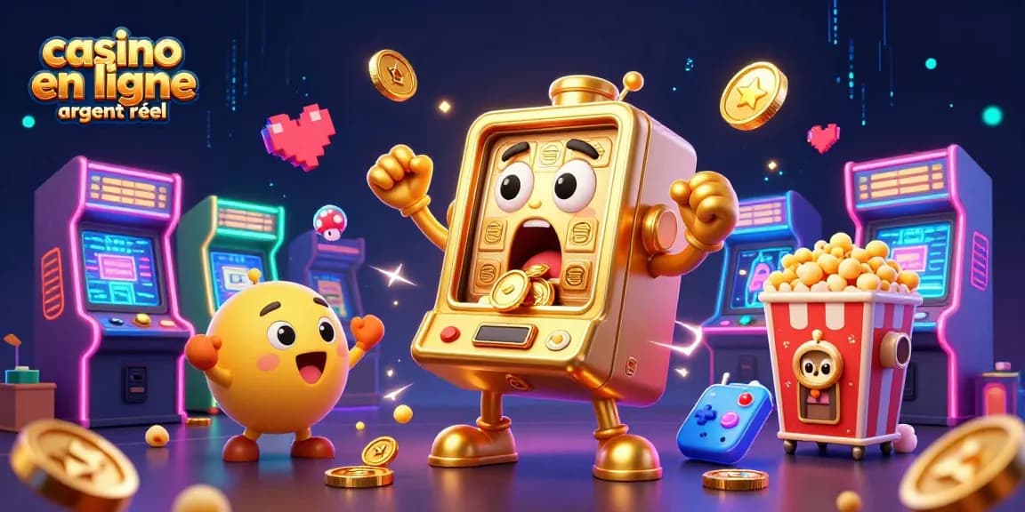 Visualisez le jackpot avec notre machine à sous animée dans un casino en ligne argent réel vibrant d'action.