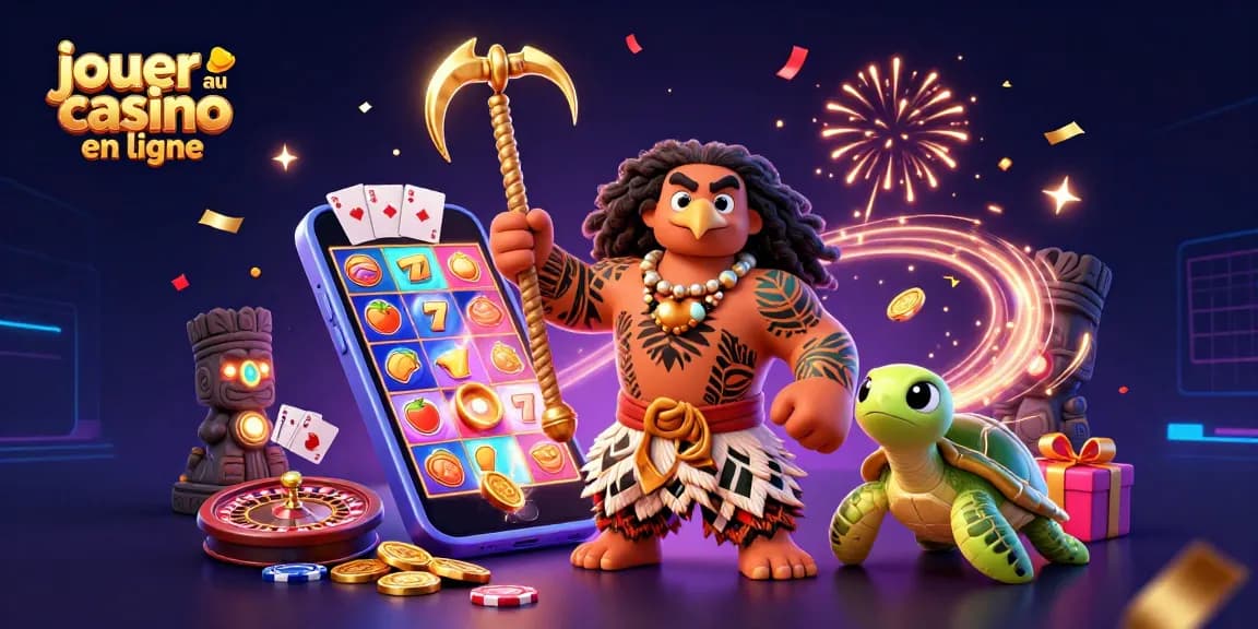 Jouer au casino en ligne avec un dios hawk en tribus et une tortue, entouré d'éléments de jeu.