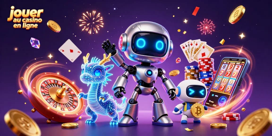 Jouer au casino en ligne avec des personnages colorés, des pièces dorées et des jeux captivants.