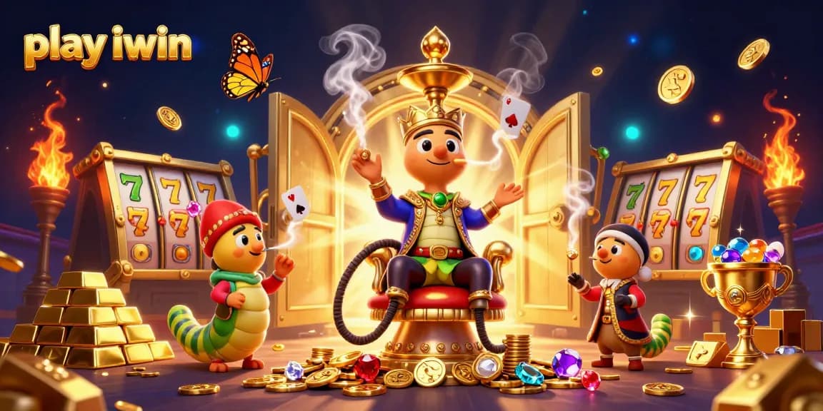 Play iwin with vibrant 3D characters and dynamic casino elements in a magical scene.
