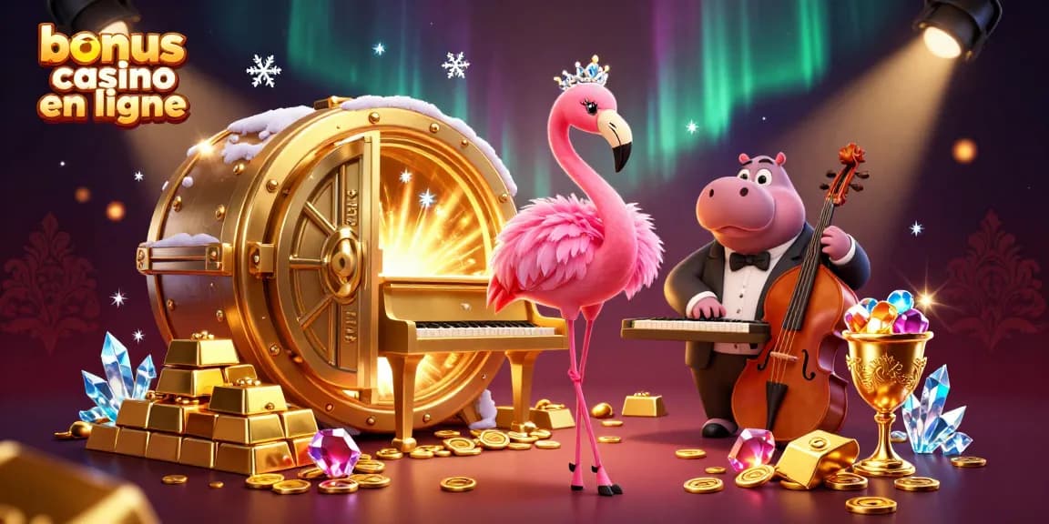 Vivez l'expérience des bonus casino en ligne avec une ambiance luxueuse et colorée.