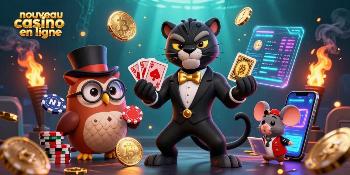 Faites vos jeux avec notre illustration représentant un nouveau casino en ligne vibrant et dynamique.