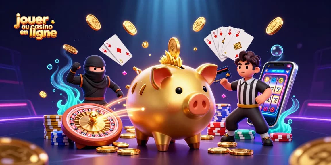 Jouer au casino en ligne avec un sumo en cochon doré qui fait pleuvoir des pièces d'or.