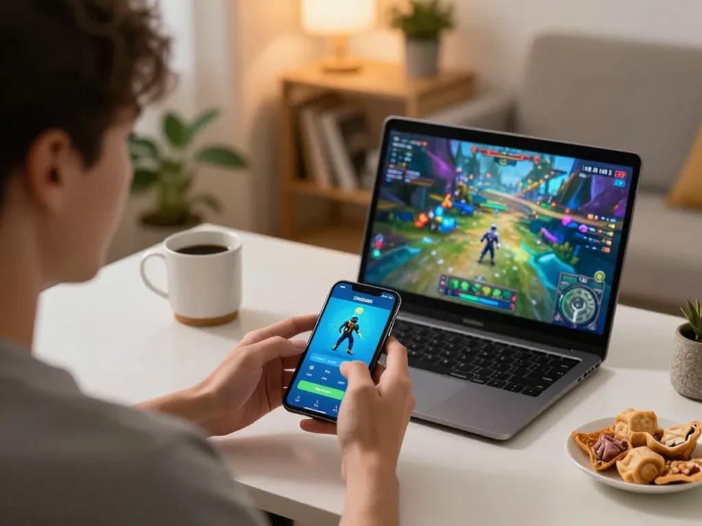 XN88 mobile app in action showcasing engaging gameplay in a cozy home gaming setup.