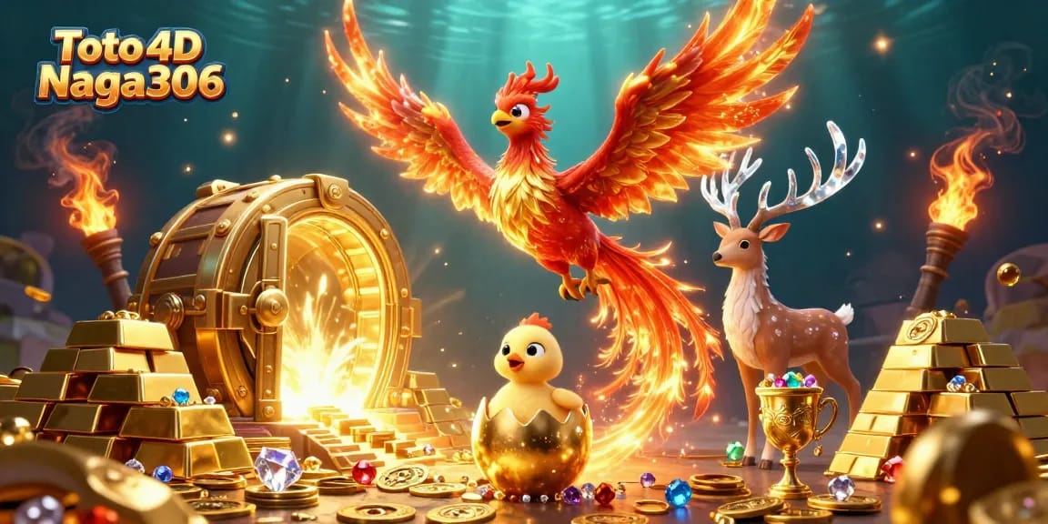 Engage in thrilling gameplay with Toto 4D Naga306, featuring majestic phoenixes and treasure.