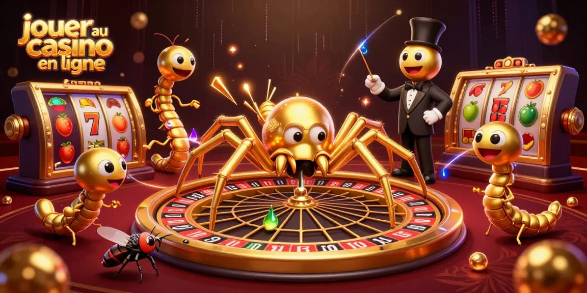 Placer des paris avec des jeux de casino en ligne comme le spider doré et la roulette.