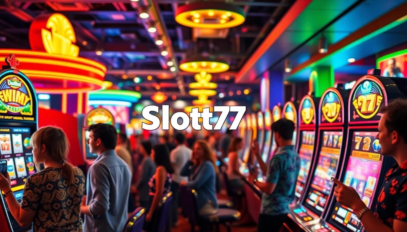 Slot77 menyajikan pengalaman bermain mesin slot yang penuh warna dan energi di kasino.