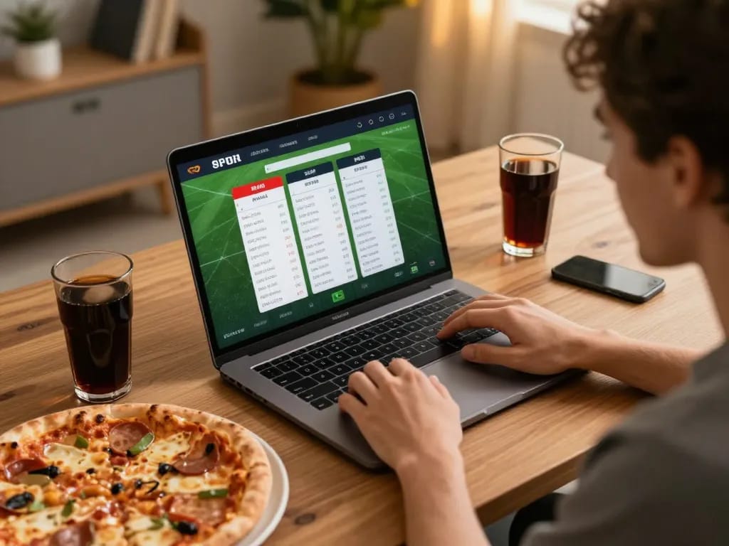 Engaging with the G28 betting platform from home, showcasing casino excitement.