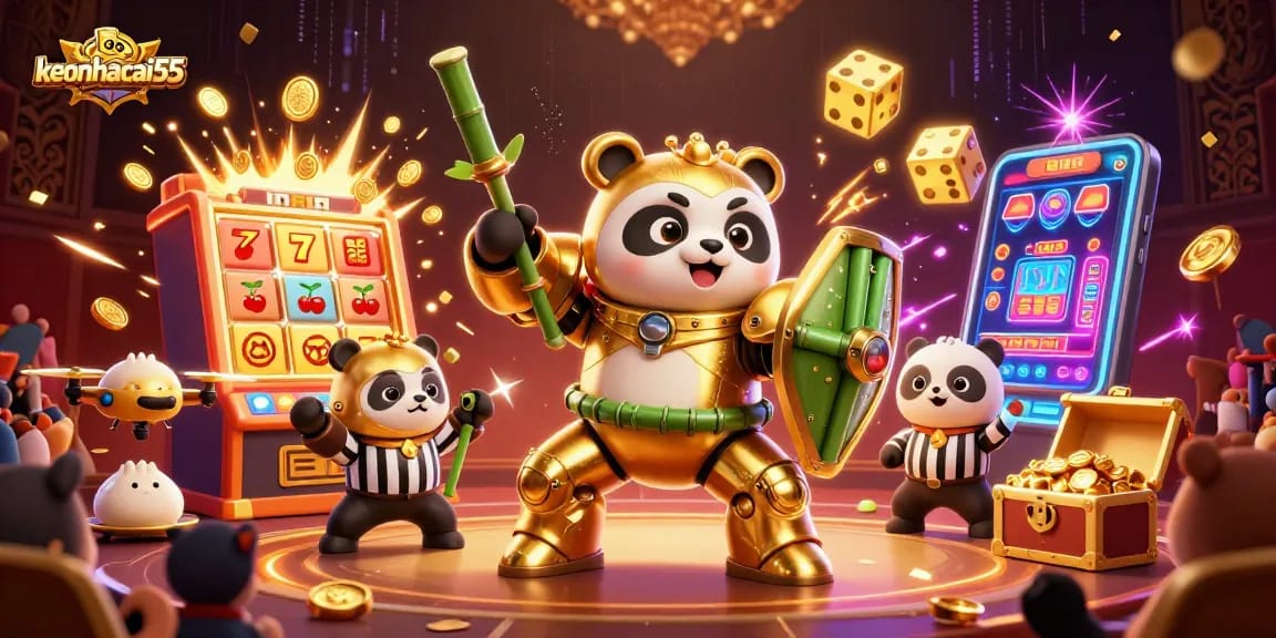 Experience the excitement of keonhacai55 with dynamic 3D casino elements and animated characters.
