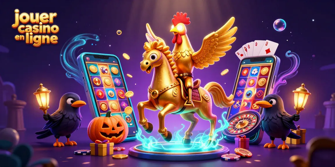 Jouer au casino en ligne avec des personnages fantastiques dans une illustration 3D dynamique.