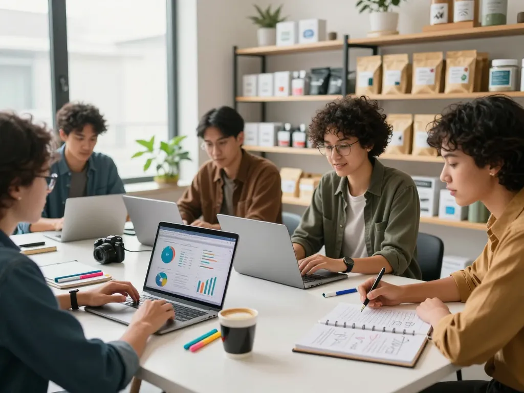 Dropshipping Dead in 2026 entrepreneurs discussing strategies at a collaborative workspace