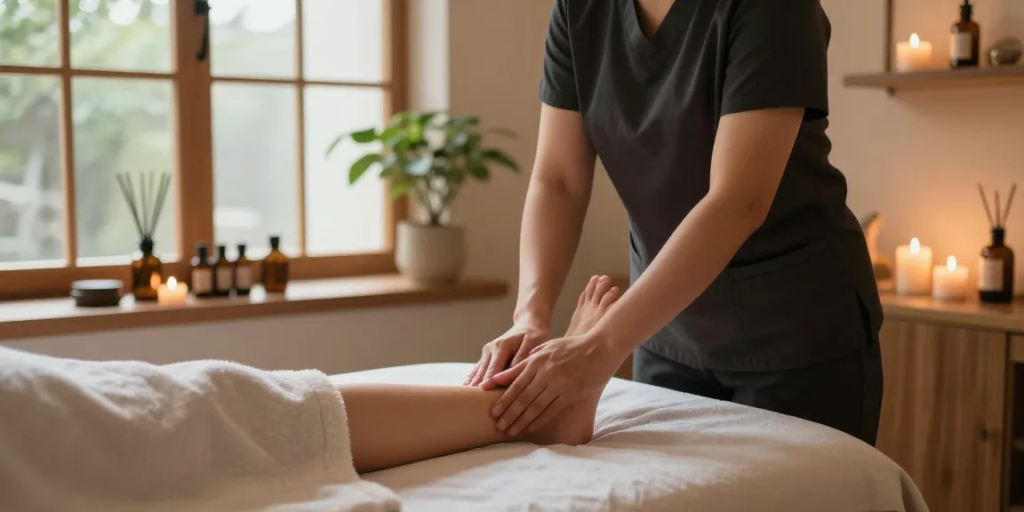 Indulge in 강남출장안마 with a professional foot massage in a serene wellness studio.