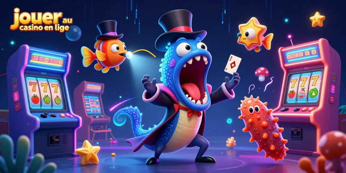 Jouez au casino en ligne avec une illustration de créatures marines réalisant des tours de magie dans un décor dynamique.
