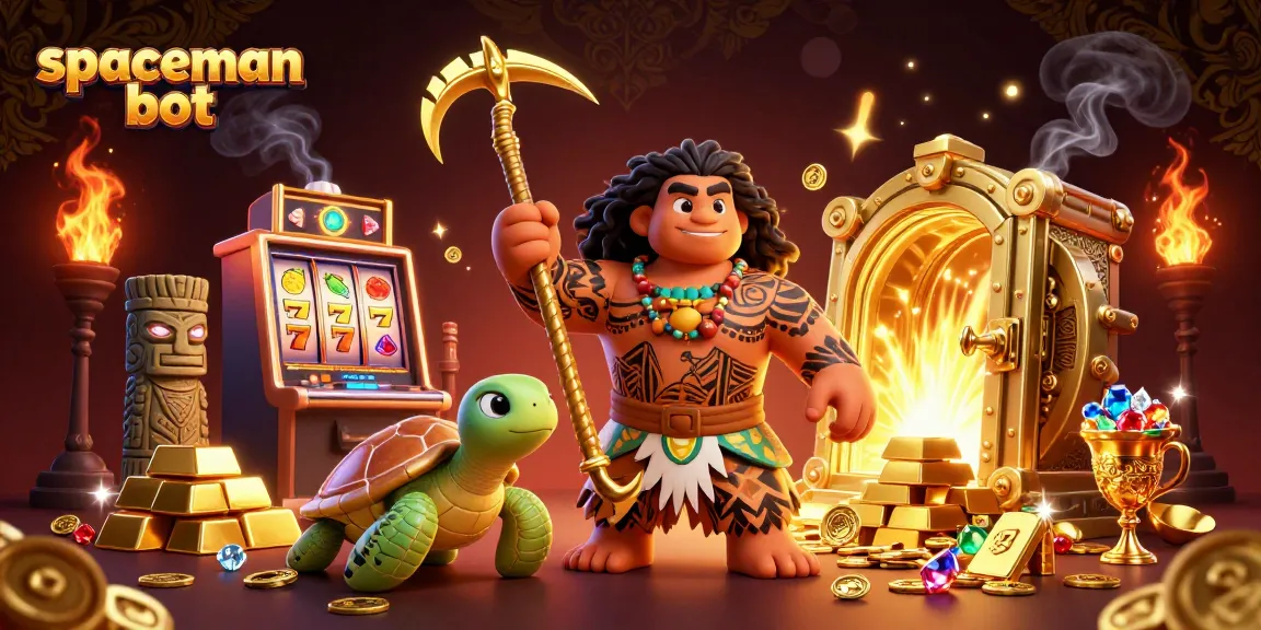 Play the thrilling spaceman bot game and win big with this vibrant casino illustration.