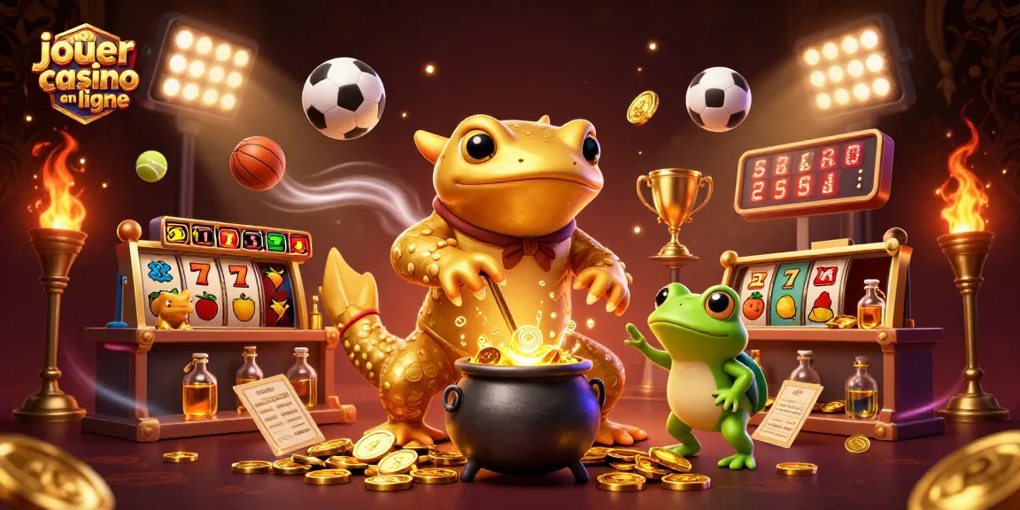 Jouez au casino en ligne et découvrez l'alchimie des gains avec une illustration captivante et dynamique.