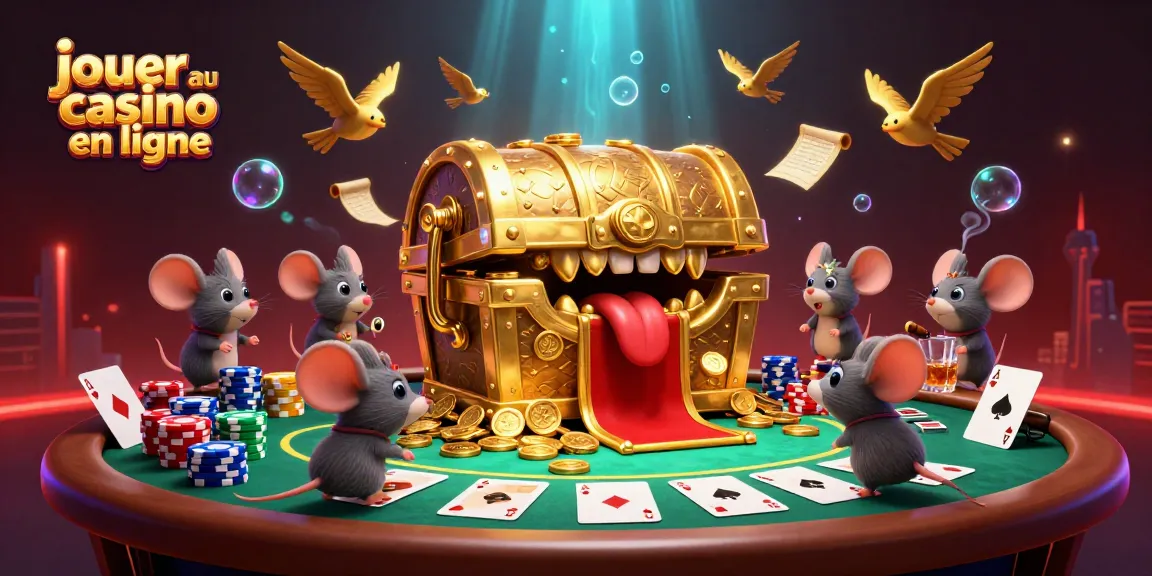 Jouer au casino en ligne avec une cagette au trésor dorée et des personnages captivants.