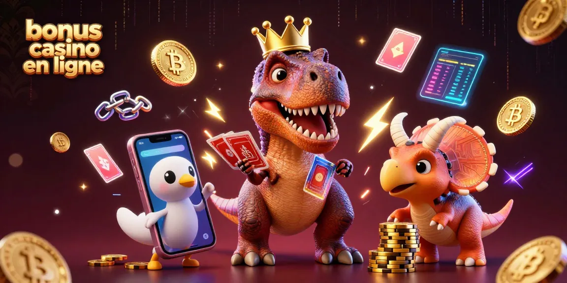 Jouez avec le bonus casino en ligne, à travers une illustration 3D captivante de personnages animés.