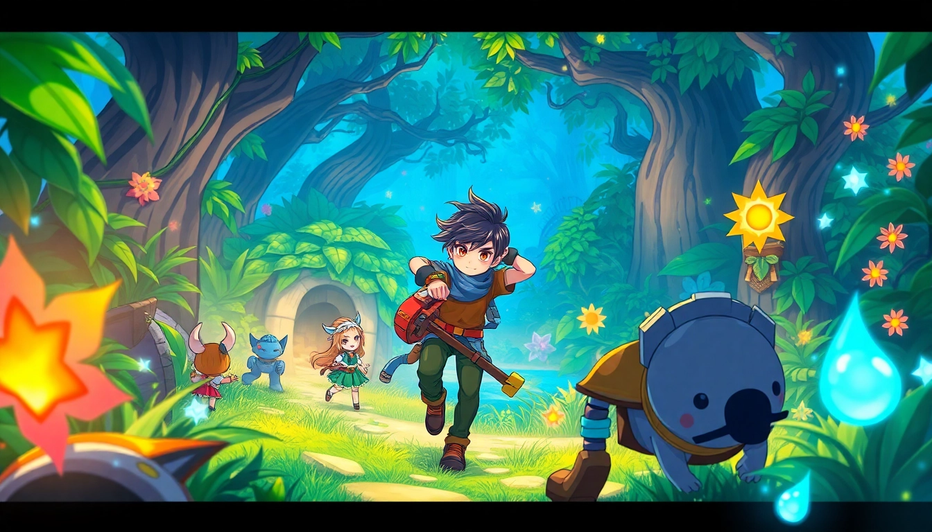 Experience the magic of Yono 777 with its vibrant characters and enchanting forest.