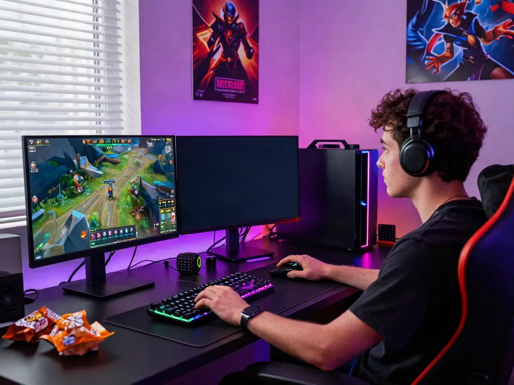 Pengalaman bermain JPTOTO dengan suasana game warna-warni yang menarik dan peralatan gaming modern.