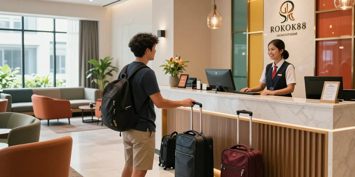 rokok88 login at ROKOK88 Hotel Jakarta Pusat with welcoming staff and modern lobby