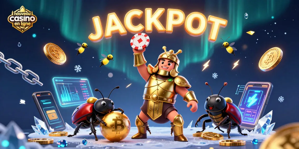 Engagez-vous avec le nouveau casino en ligne et remportez le jackpot dans cette illustration dynamique.