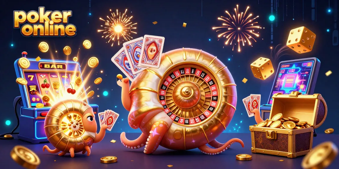 Jouez au poker en ligne avec un nautilus géant et un jackpot éblouissant de trésors.