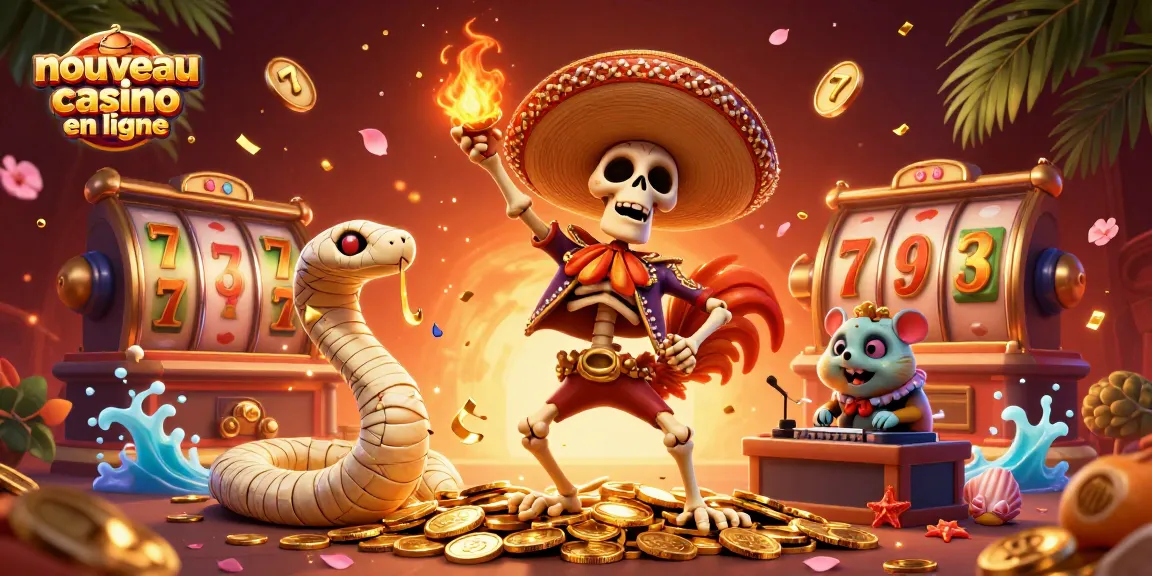 Découvrez les animations vibrantes d'un nouveau casino en ligne, avec des personnages festifs et des jackpots.