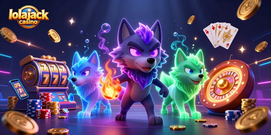 Experience the luck at lolajack casino with vibrant casino characters and games, winning big!