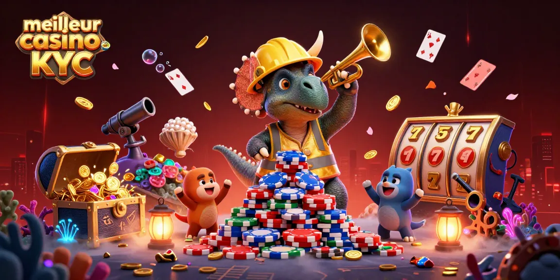 Découvrez le meilleur casino sans KYC avec cette illustration joyeuse de joueurs et éléments de jeu captivants.