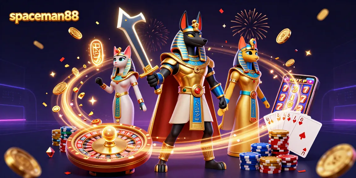 Engage in thrilling gameplay with spaceman88's dynamic slot machines and ancient Egyptian themes.