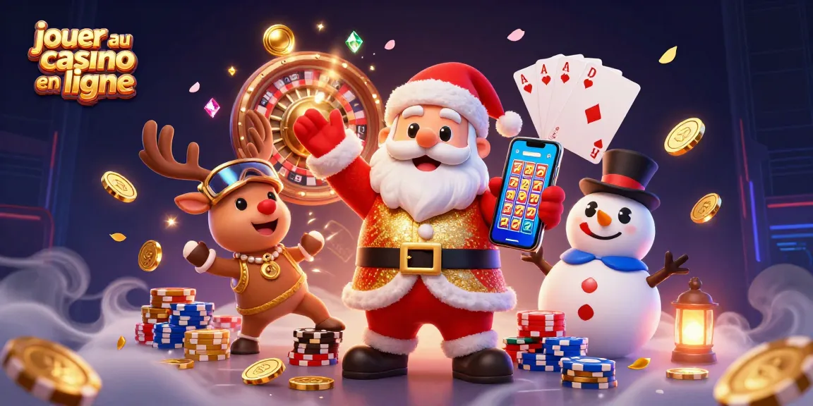 Jouer au casino en ligne avec le Père Noël et ses amis dans un monde lumineux et festif.