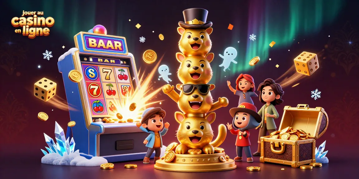 Jouez au casino en ligne avec un totem de casino animé et des effets dynamiques.