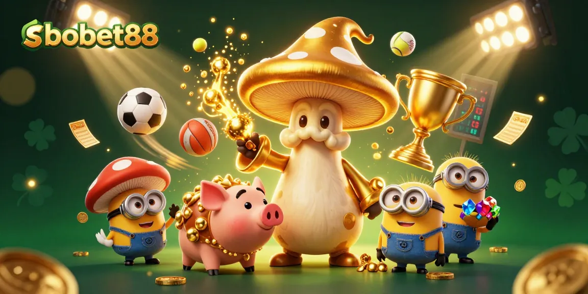 Experience sbobet88 with a vibrant 3D scene showcasing the magic of sports betting action.