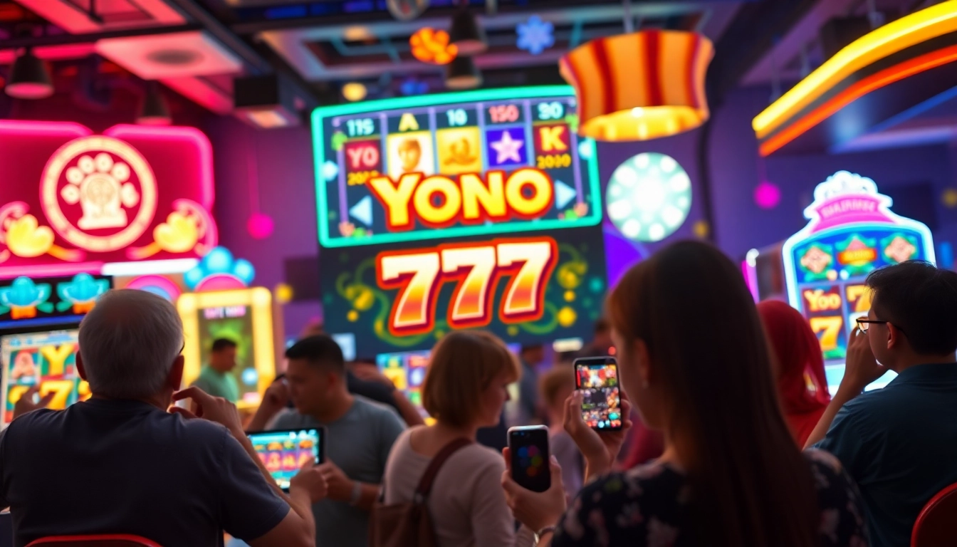 Engage with the thrilling gameplay of Yono 777 in a vibrant online casino atmosphere.